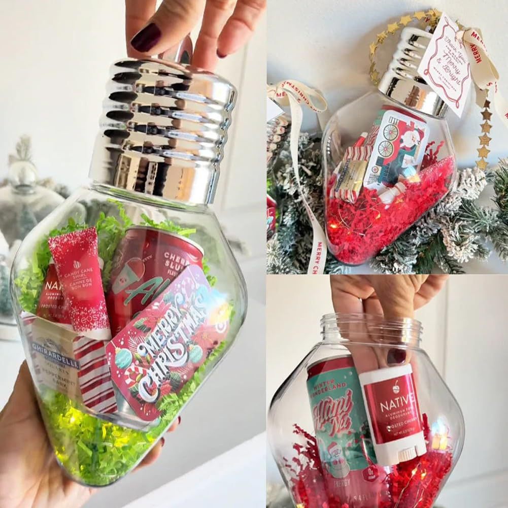 Pendant Lighting Christmas Decor - Weihnachten Glühbirne Geschenk Glas Weihnachtsbaum Ornament