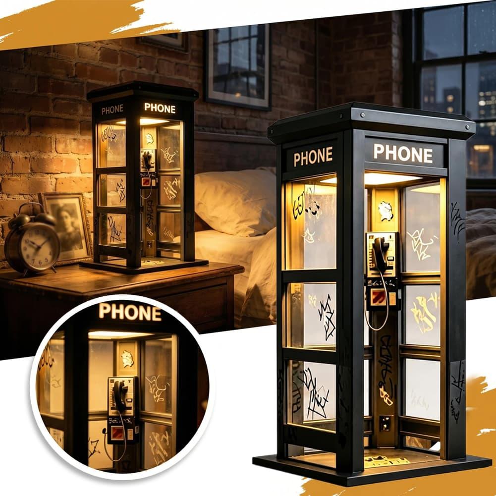 Lighting Decoration Ideas - Retro Graffiti Telefonzellen-Tischlampe Mini Londoner Telefonbox