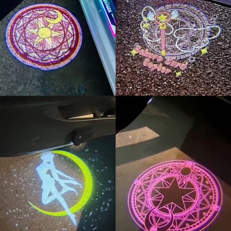 Lighting Decor Items - Sailor Moon Anime Auto-Willkommenslicht-Projektorlampe Motorrad-Atmosphärenbeleuchtung Niedliches
