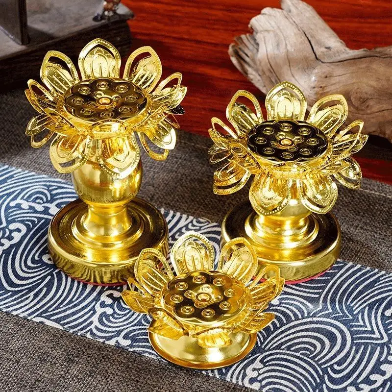 2 Stück Lotus-Gold-Diwalilampe – Lighting Decoration For Diwali Bewertung und Preis