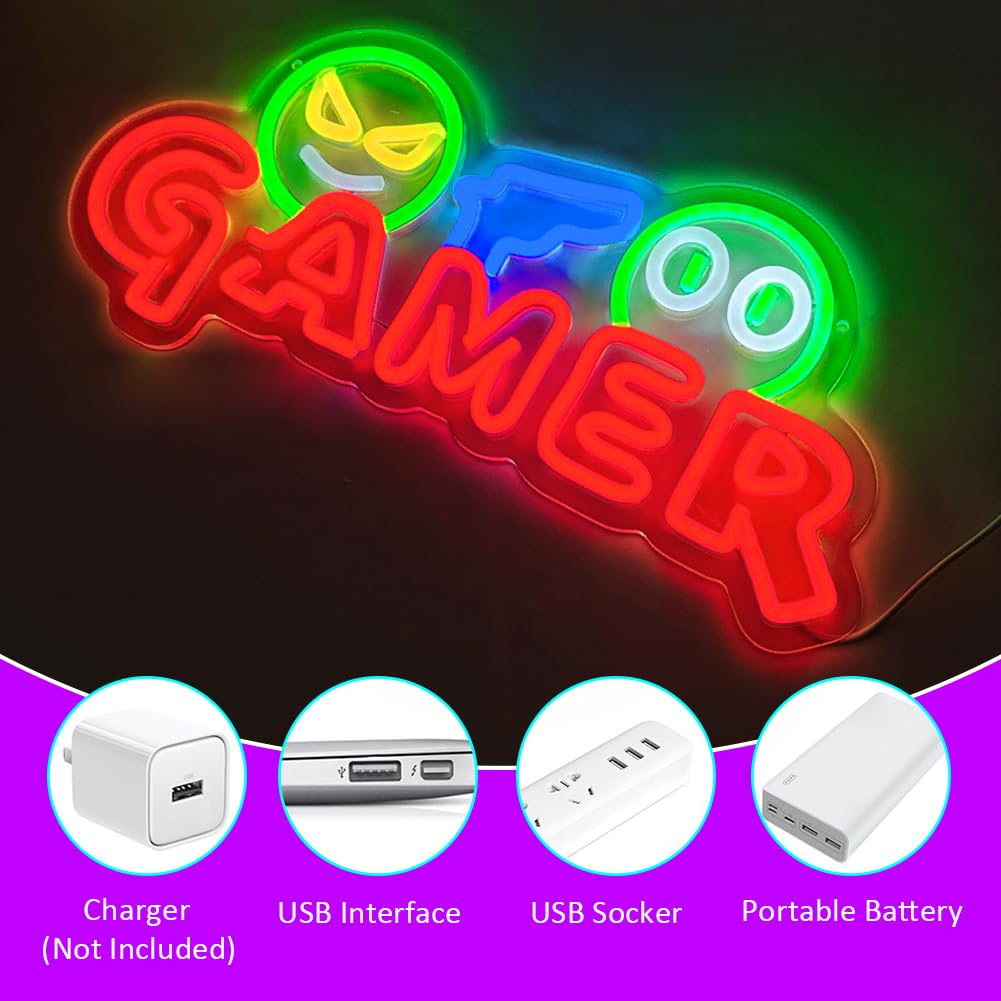 Gamer Neon-Schild LED-Wandleuc – Wedding Lighting And Decor Bewertung und Preis