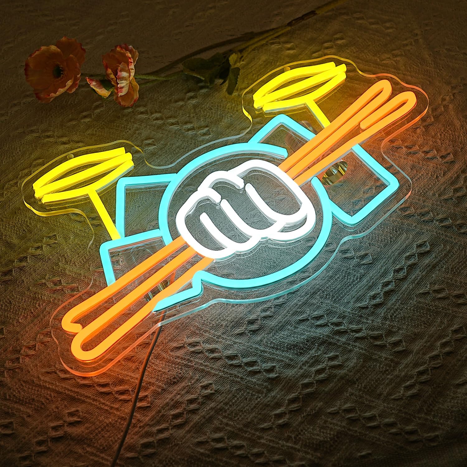 Schlagzeug-Neonschild USB-Betr – Lighting Decor Items Bewertung und Preis