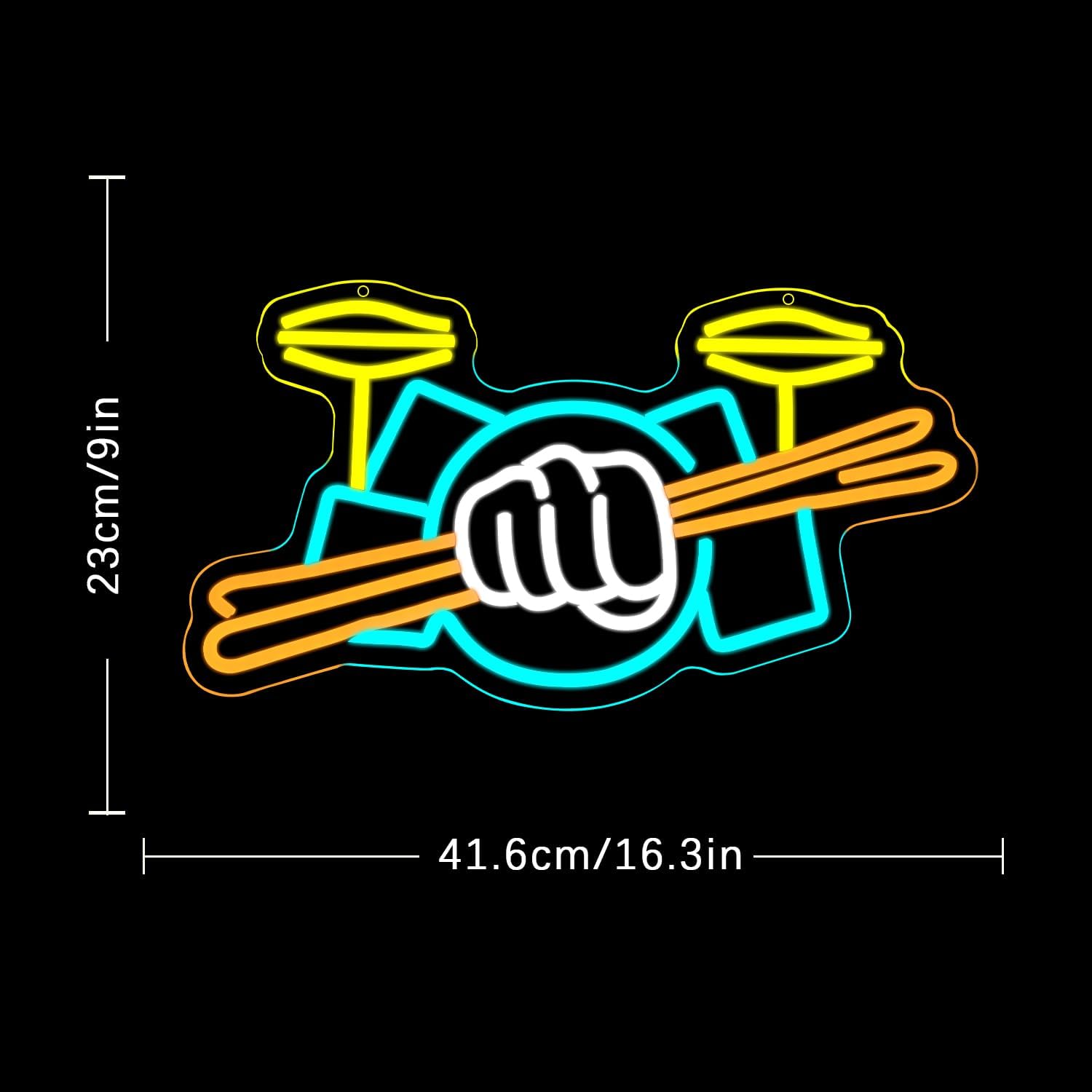 Schlagzeug-Neonschild USB-Betr – Lighting Decor Items Bewertung und Preis