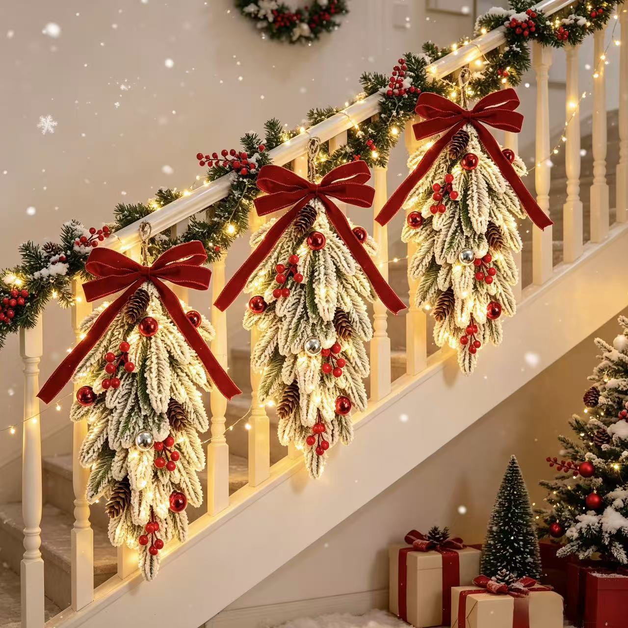 45CM Weihnachtskranz-Anhänger  – Pendant Lighting Christmas Decor Bewertung und Preis