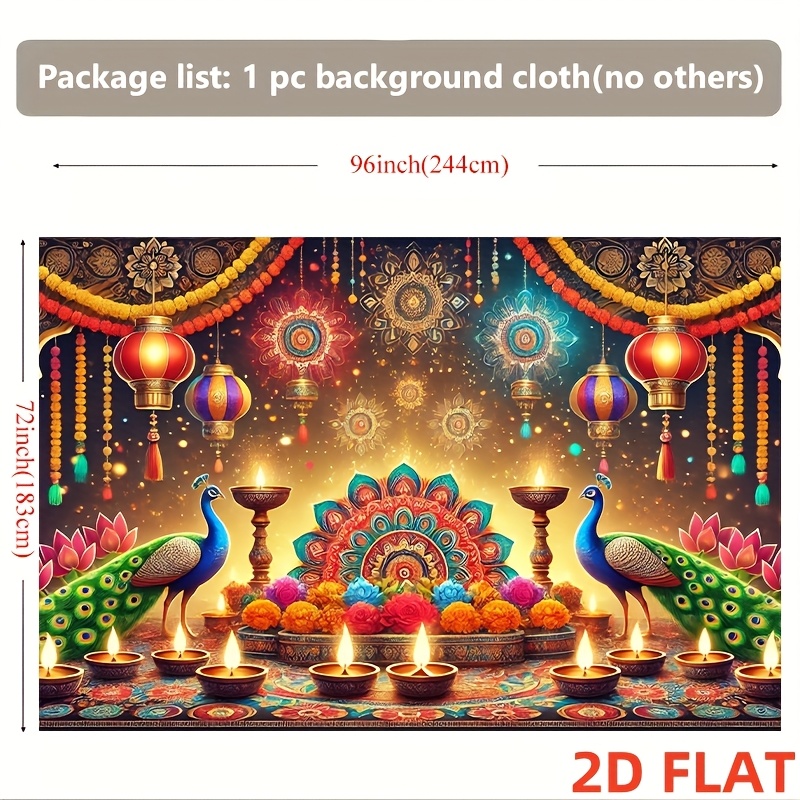 Diwali Pfauen-Laternen-Wandtep – Lighting Decoration For Diwali Bewertung und Preis