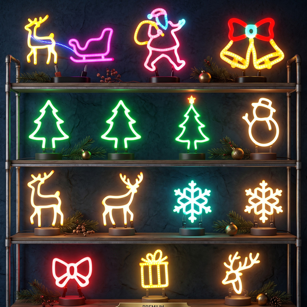 Weihnachtsdekoration LED-Neons – Wall Decor Lighting Bewertung und Preis