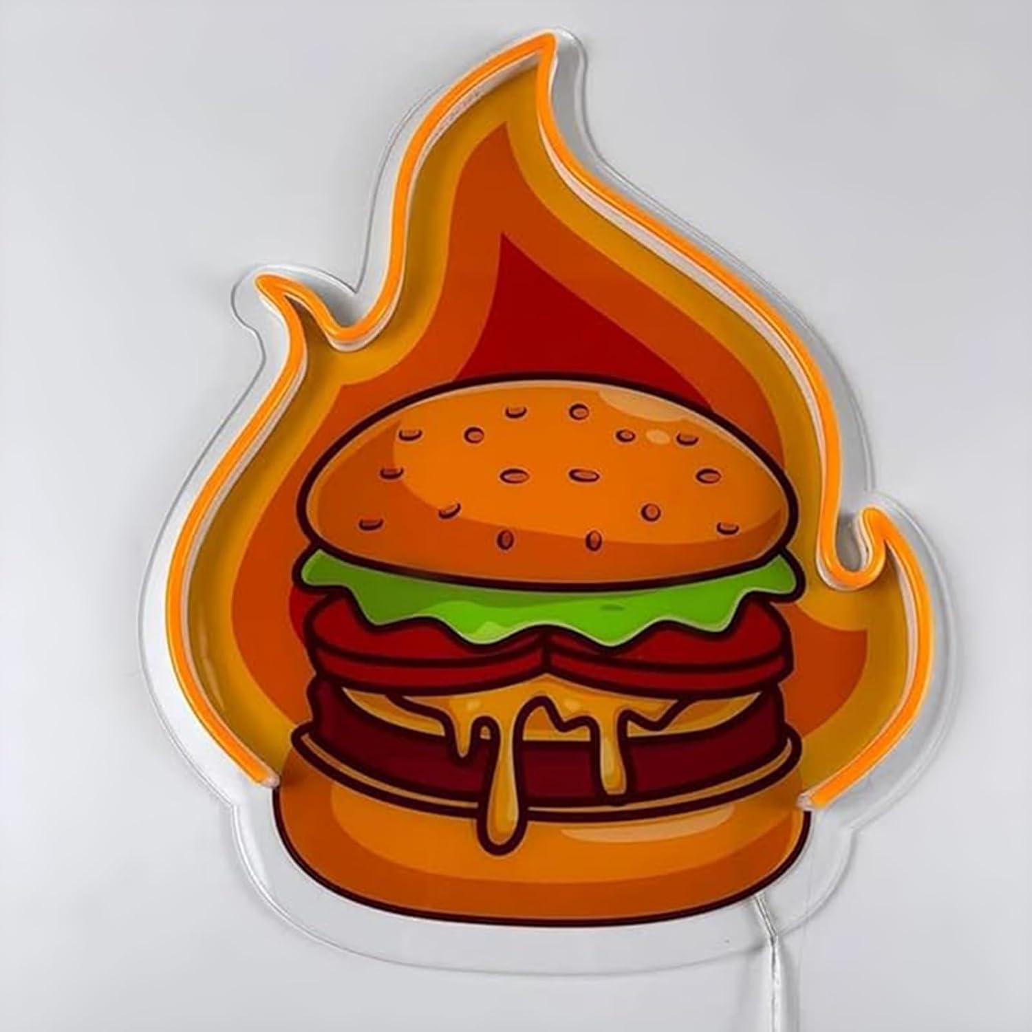 Burger Neonschild LED Hamburge – Lighting Decor Items Bewertung und Preis