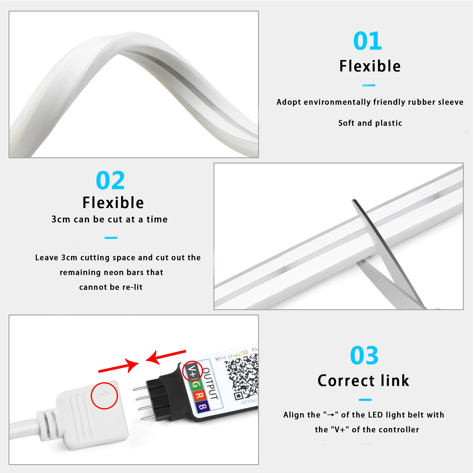 1-5 m RGB LED Neon Streifen Li – Lighting Decor Items Bewertung und Preis